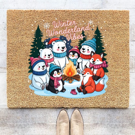 Winter Wonderland Snowflake Coir Doormats