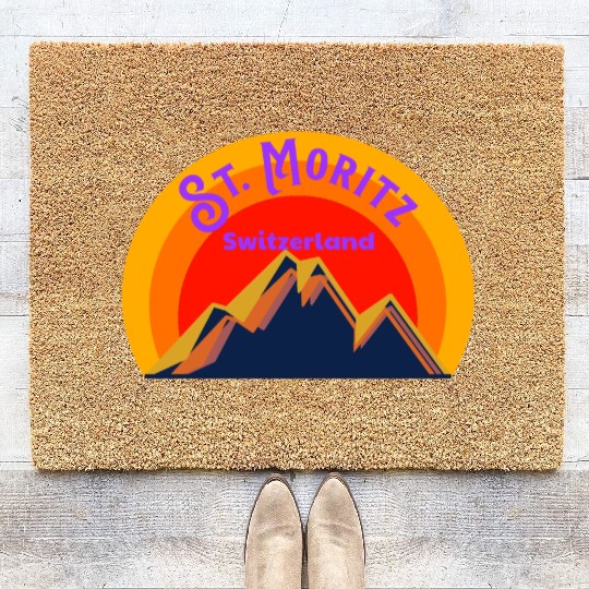St. Moritz Switzerland Alps - Coir Doormats