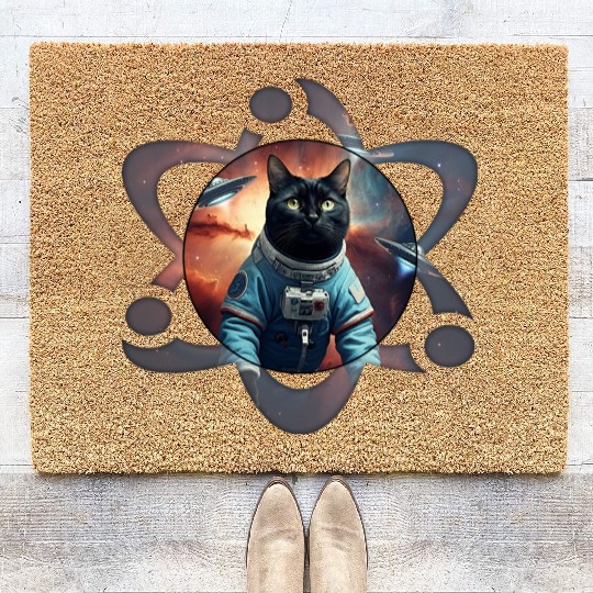 Space Cat Science Coir Doormats