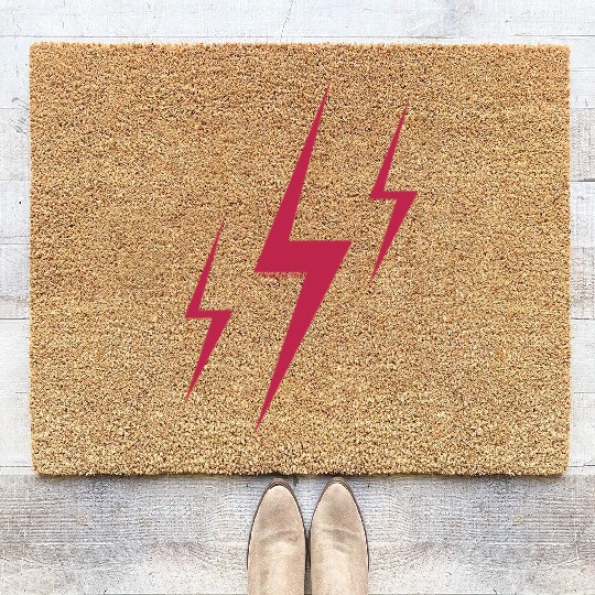 Triple Lightning Bolt Coir Doormats