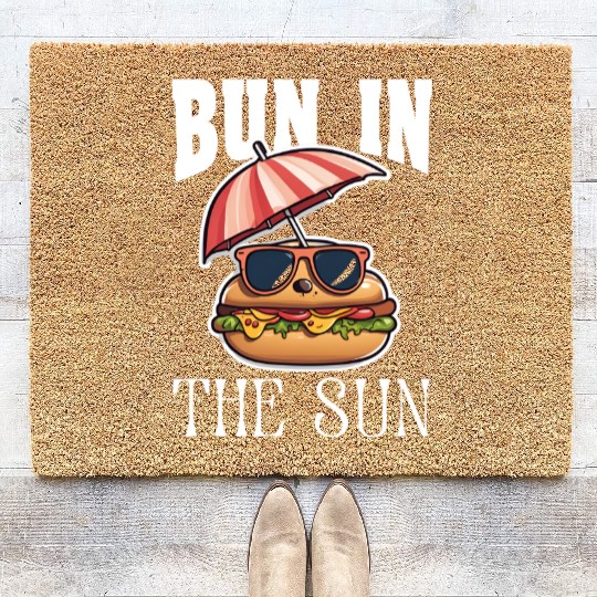 BUN IN THE SUN - HOT DOG BUN LOVERS Coir Doormats