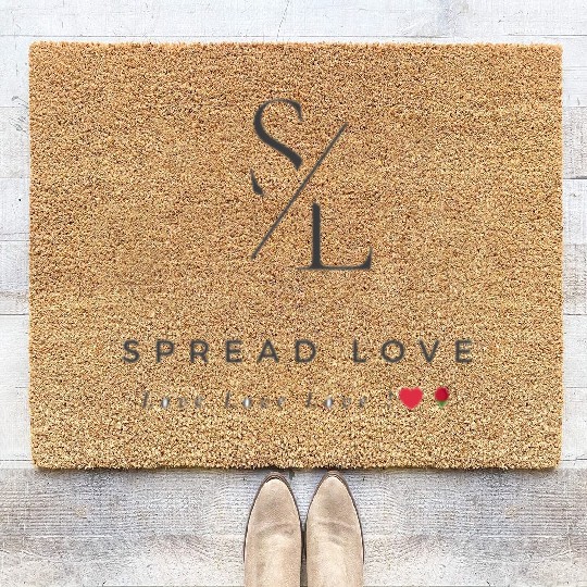 spread love - "Love in Every Gesture" Coir Doormats