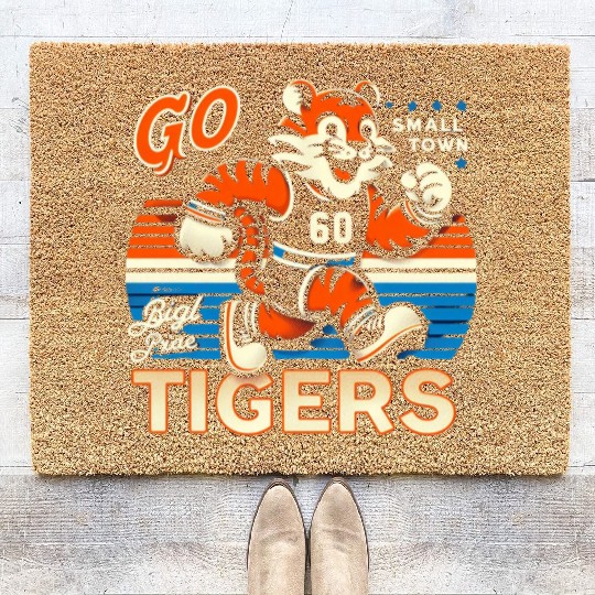 Small Town, Big Pride: Go Tigers! Coir Doormats