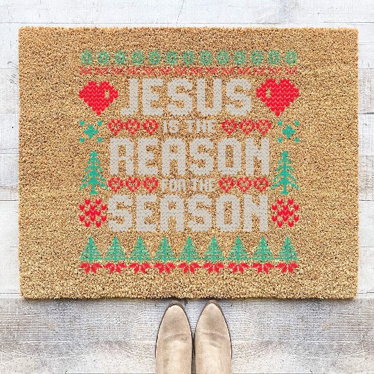Jesus is the Reason for the Season Coir Doormats