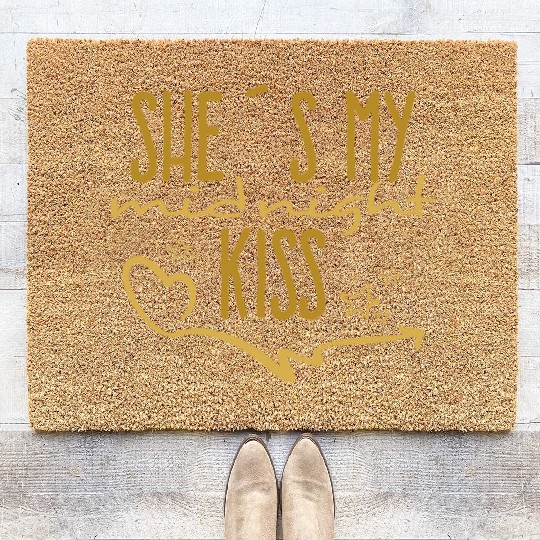 She´s my midnight Kiss Coir Doormats