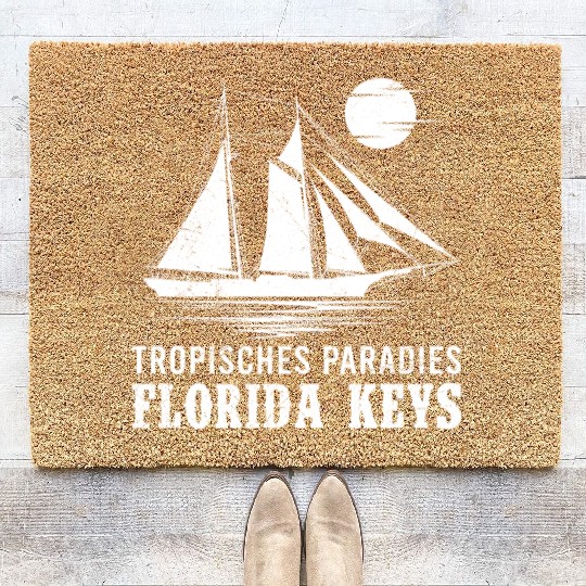 Florida TROPICAL PARADISE KEY-WEST COAST Coir Doormats