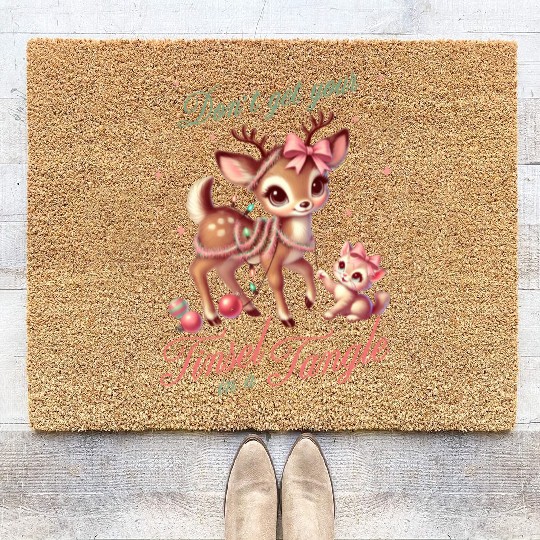 Don t Get Your Tinsel in a Tangle, Merry Christmas Coir Doormats