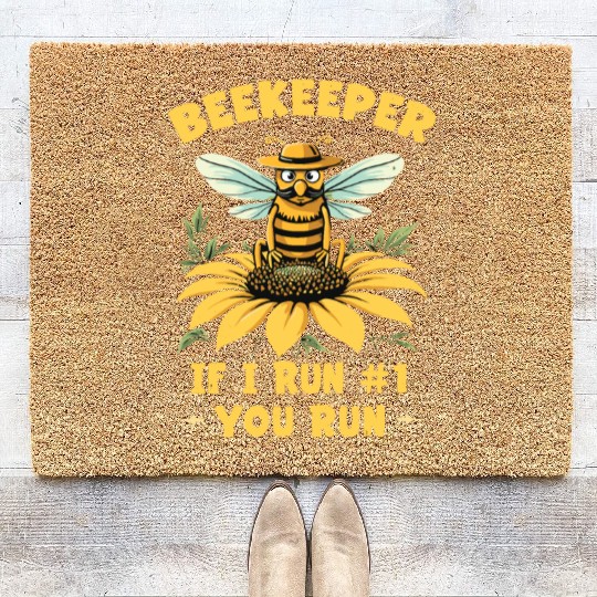 Beekeeper 1 Rule If I Run You Run Coir Doormats