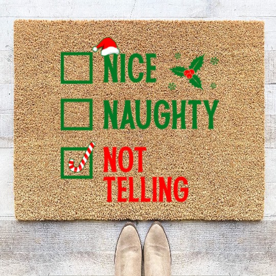 Nice, Naughty, Not Telling Coir Doormats