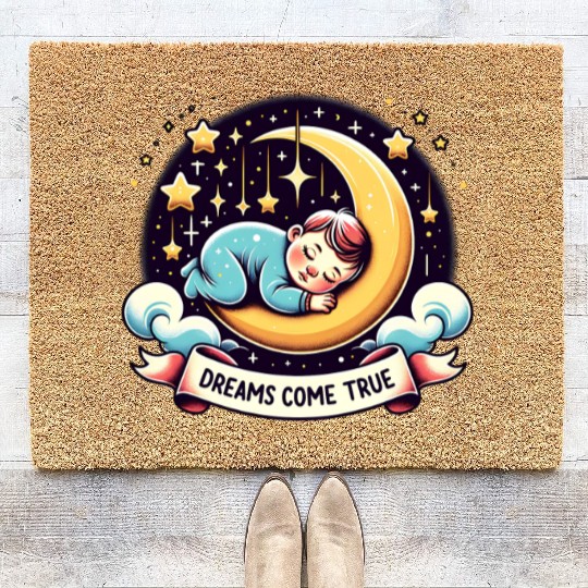 Dreams Come True Under Starry Night Sky Coir Doormats