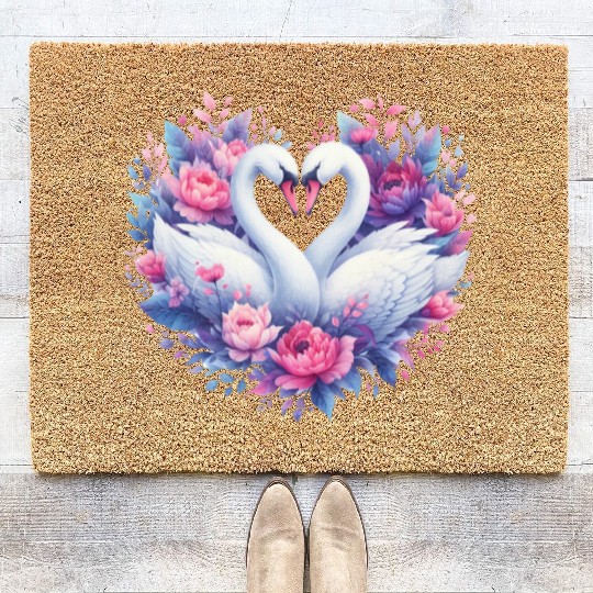 Black Gnomes Valentines Day Coir Doormats