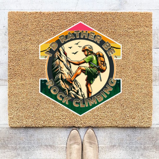 I'd rather be rock climbing Coir Doormats