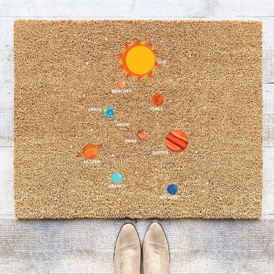 Planet Science Physics Universe Sun Coir Doormats