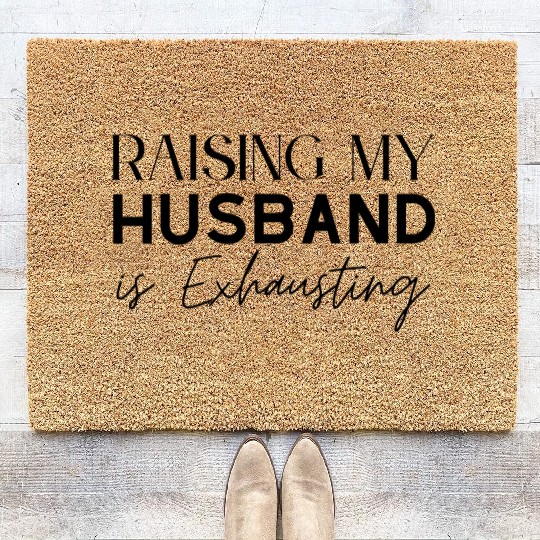 Abstract Geometric Spectrum Design Coir Doormats