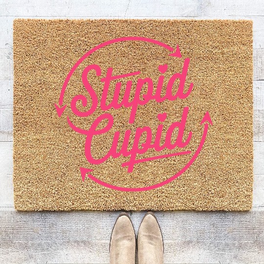 Stupid Cupid Sublimation Coir Doormats
