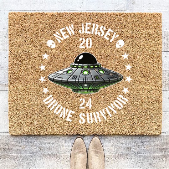 New Jersey Drone Survivor | NJ Drones Aliens UAPs Coir Doormats