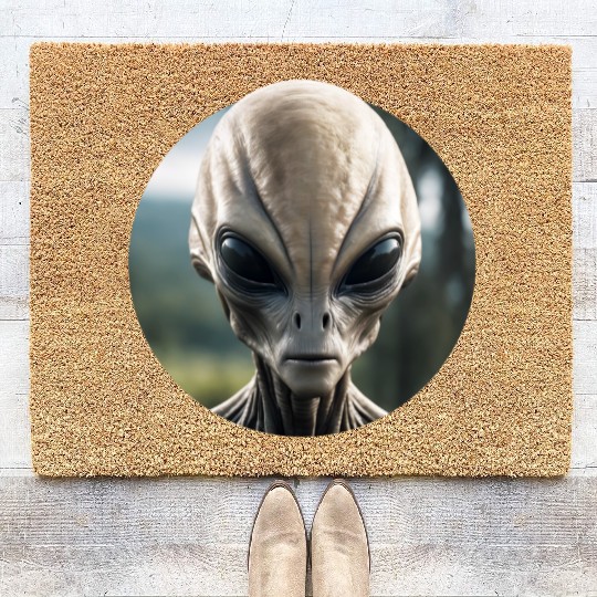 Grey Alien Coir Doormats