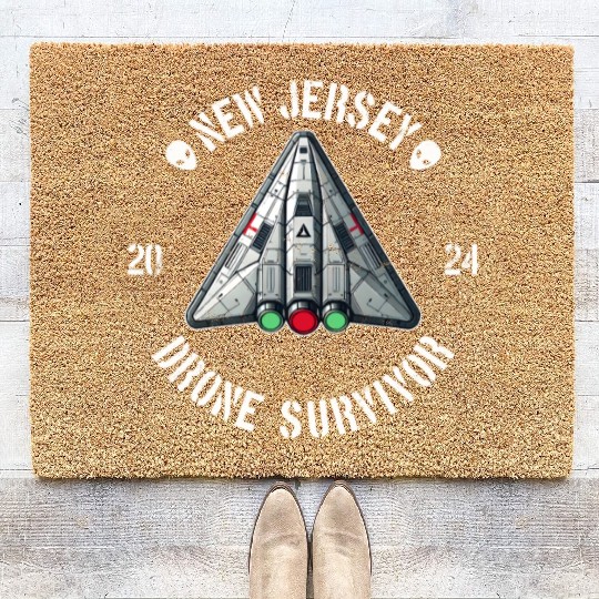 New Jersey Drone Survivor | NJ Drones Aliens UAPs Coir Doormats