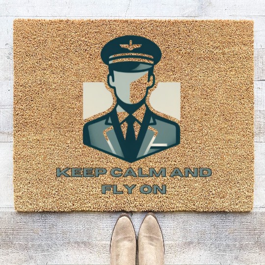 Keep Calm And Fly On - Coir Doormats for Pilots
