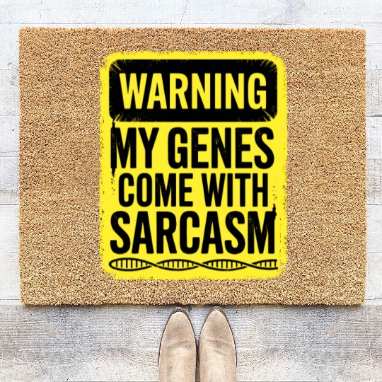 Sarcastic Genealogy DNA Test Genetics Biologist Coir Doormats