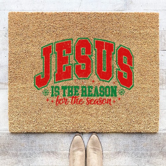 Jesus is the reason for the season Coir Doormats