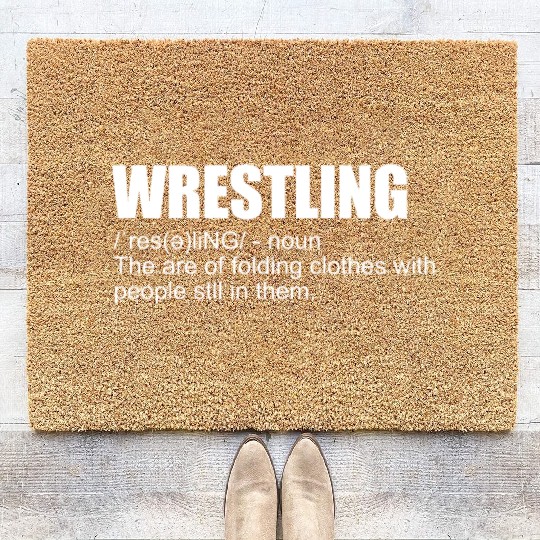 Wrestling Definition Funny Wrestling Definition Coir Doormats