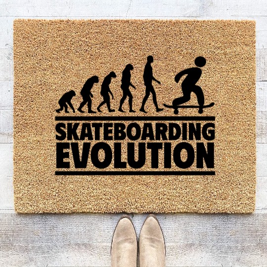Skateboarding Evolution Coir Doormats