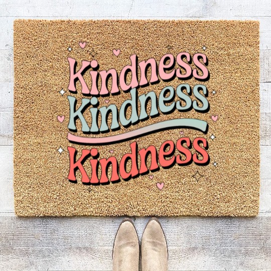 Kindness in Pastels - Spread the Love Coir Doormats