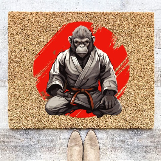 Karate Judo Monkey Chimpanzee Martial arts Coir Doormats