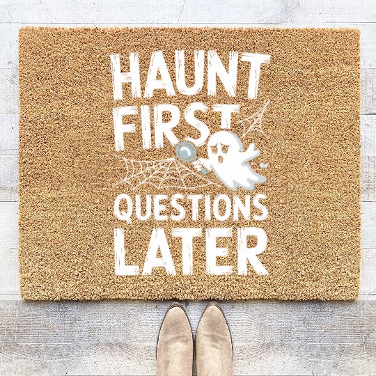 Paranormal Comedy Funny Ghost Humor Lighthearted Coir Doormats