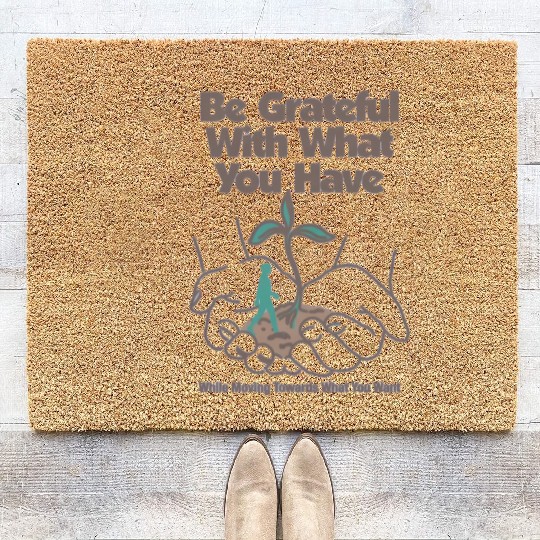 Be Grateful: Inspirational Nature Coir Doormats