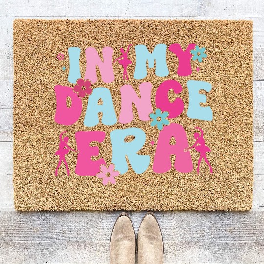 Retro Groovy In My Dance Era Dancer Dancing Coir Doormats