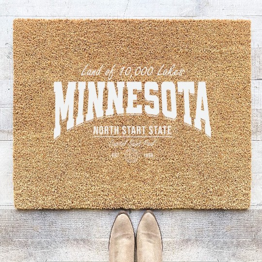 Minnesota Land of 10,000 Lakes Coir Doormats
