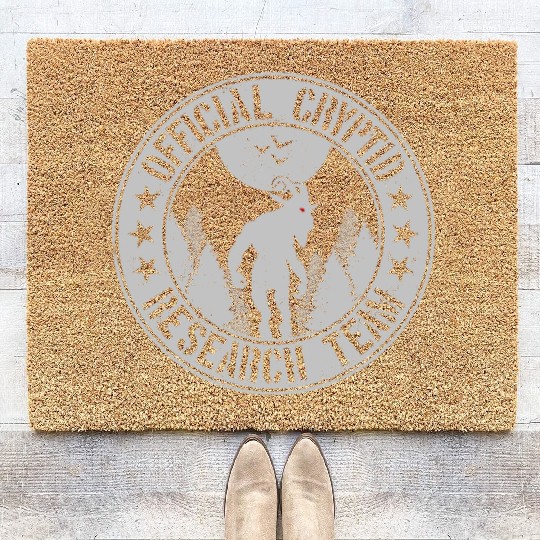 Cryptid Research Team | Aliens Cryptids Goatman Coir Doormats
