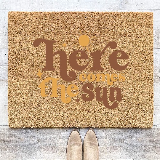 Here Comes The Sun Coir Doormats
