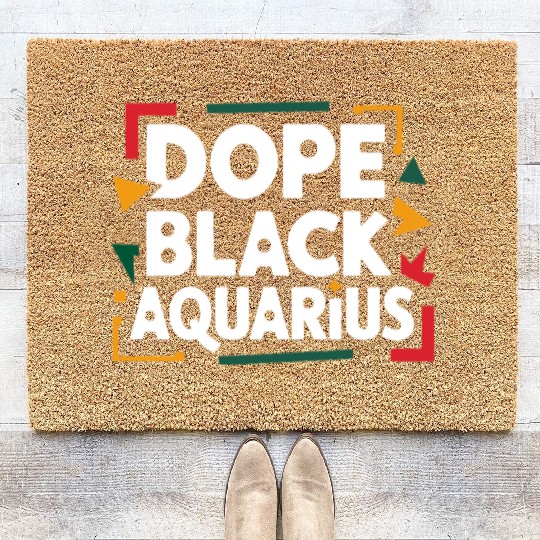 Dope Black Aquarius Coir Doormats