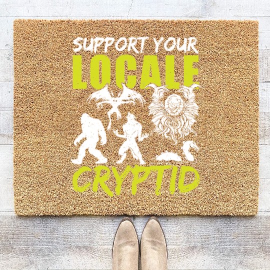 UFO Fantasy Cryptid Support Your Locale Cryptid Coir Doormats