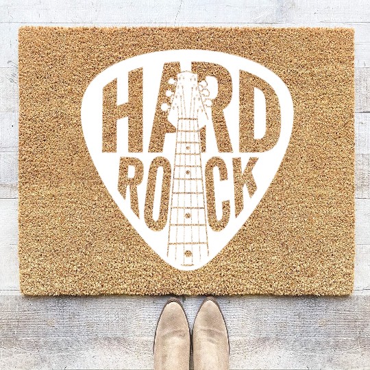 Hard Rock Guitar Pick Coir Doormats