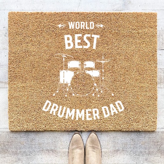 World Best Drummer Dad Coir Doormats