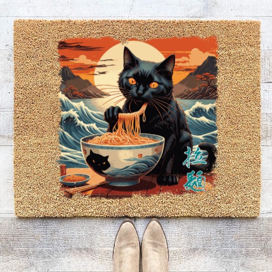 Cat Ramen Coir Doormats