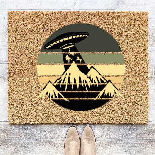 UFO-Bigfoot Nessie Unicorn Coir Doormats