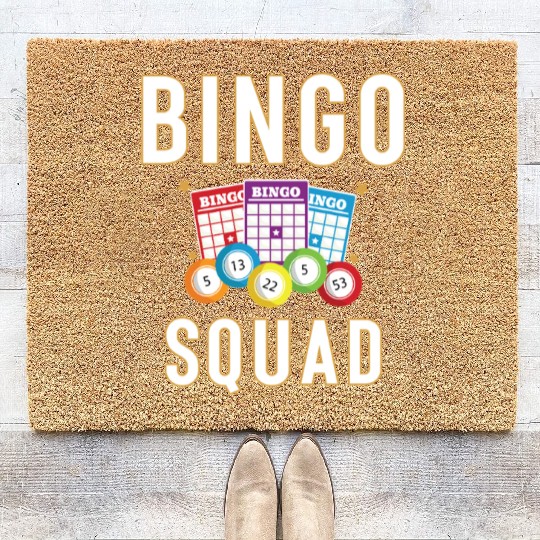 Bingo Squad Bingo Card Player Gift Coir Doormats