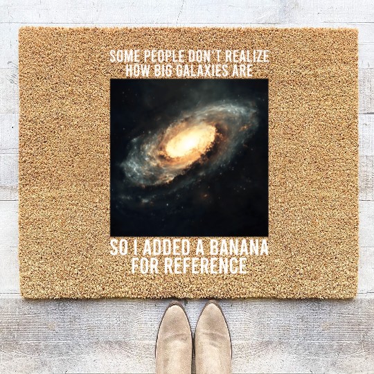 Galaxy Meme Science Astrophysics Astrology Coir Doormats