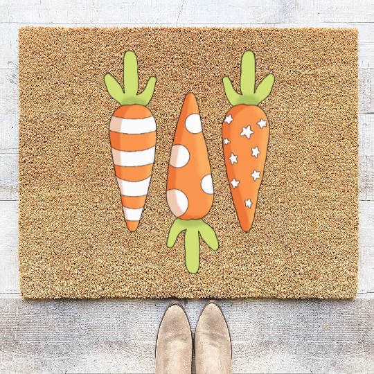 Happy Easter Carrot Coir Doormats