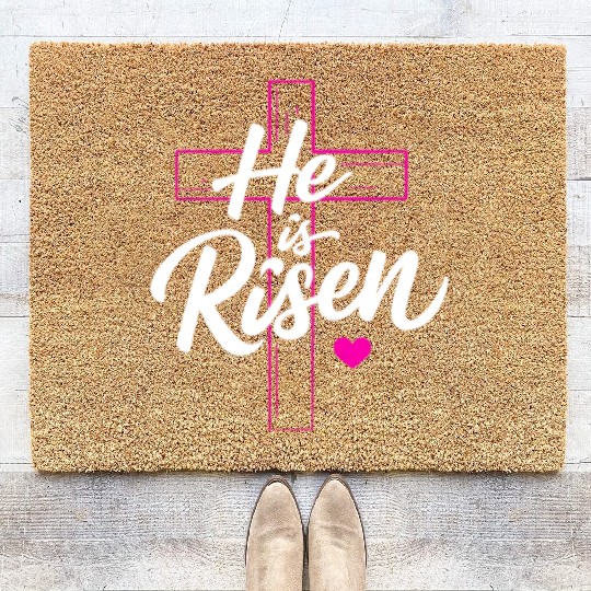 He is Risen Coir Doormats