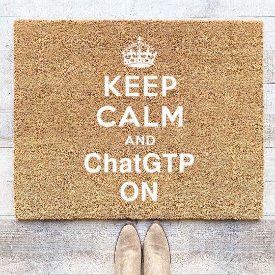 Keep Calm and ChatGPT On Coir Doormats