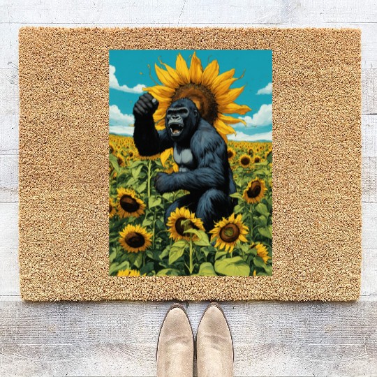 Wild gorilla spirit. Coir Doormats
