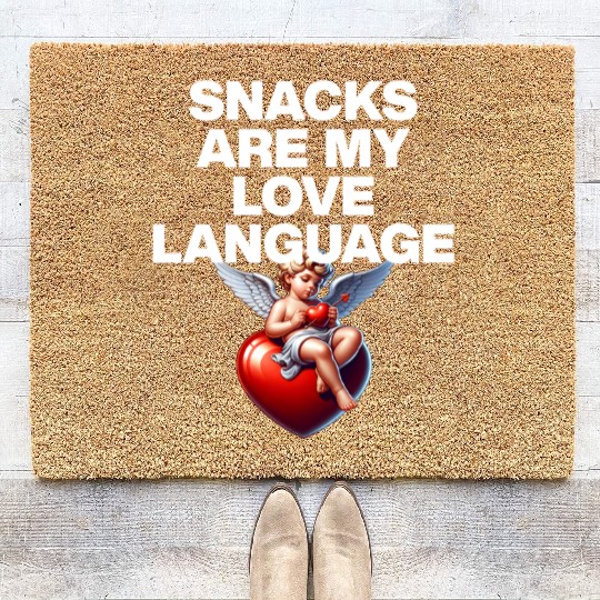 Snacks Are My Love Language Coir Doormats