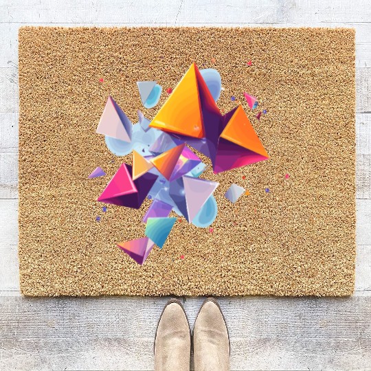 Creative colorful shapes Coir Doormats