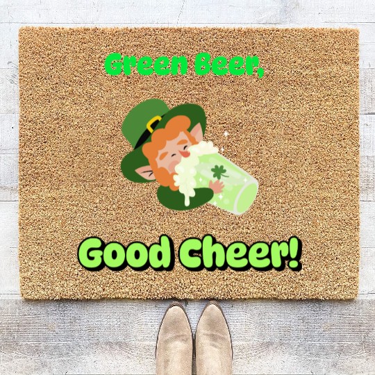 Green Beer Good Cheer Coir Doormats